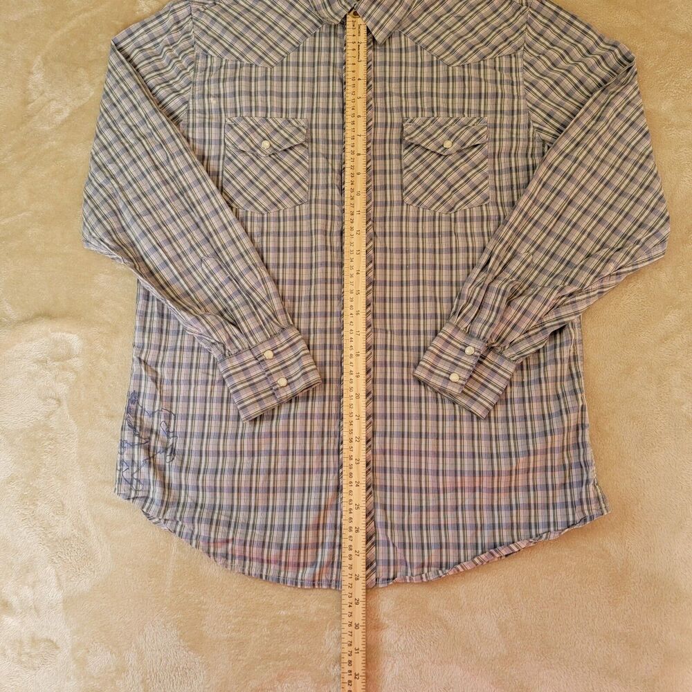 VINTAGE Old Navy Live VIP Access Men's Sz L Long Sleeve Snap Western Style shirt